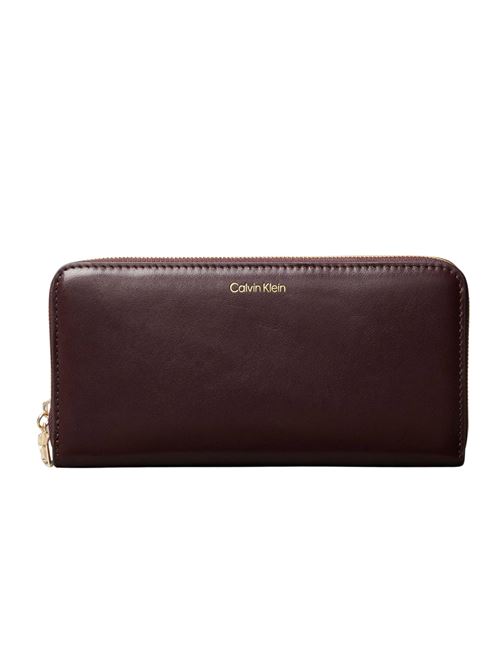 Portafoglio in pelle prugna Calvin Klein | LV04F1093GBAP